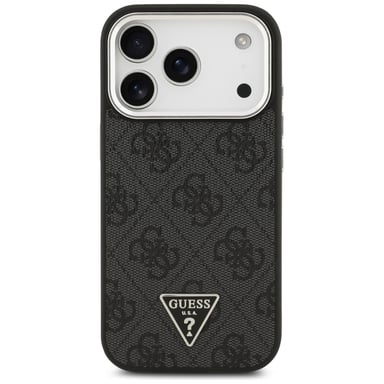 Guess 4G Triangle Logo Custodia MagSafe per iPhone 17 Pro nero argento