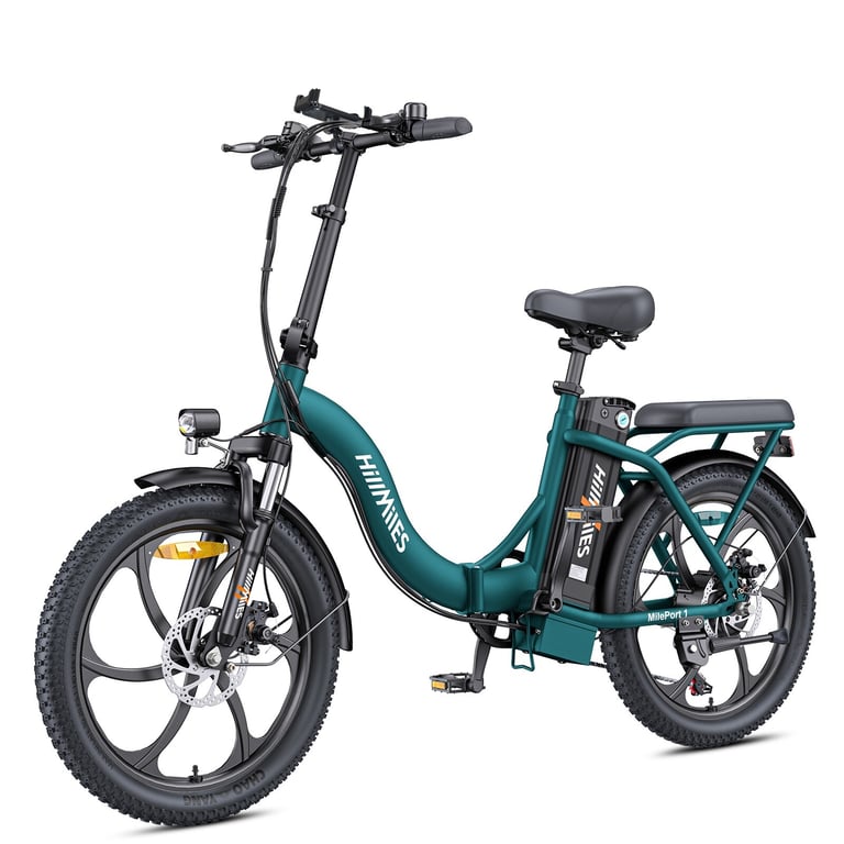 Vélo électrique adulte HILLMILES MilePort 1, vert. Vitesses jusqu'à 80 ...