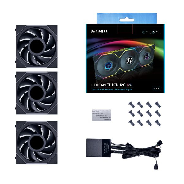 Lian Li Uni Fan TL120 LCD Pack de 3 - vue 3