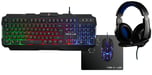 The G-Lab Combo Argon teclado Ratón incluido Juego USB AZERTY Francés Negro
