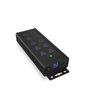 ICY BOX IB-HUB1703-QC3 USB 3.2 Gen 1 (3.1 Gen 1) Type-B 5000 Mbit/s Negro