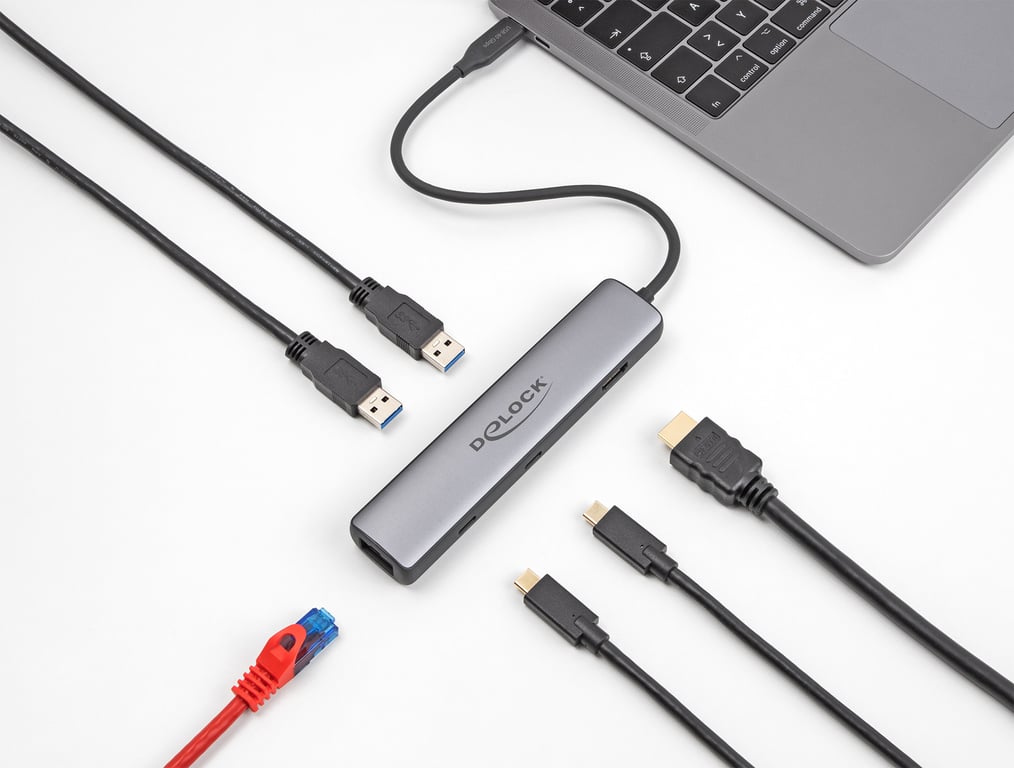 DeLOCK Station d'accueil USB 40 Gbps USB Type C 8K HDMI / USB 10 Gbps / 2 5 Gigabit LAN / PD 3.0 Neuf - vue 2