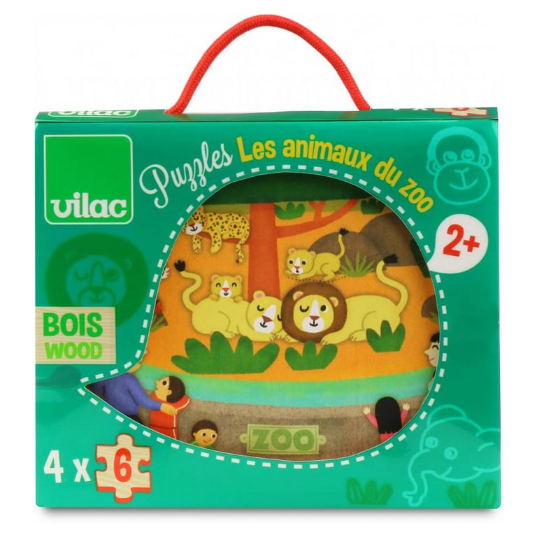 Coffret en Bois de Puzzles Thématiques sur la Maison 4 Puzzles Éducatifs Neuf - vue 2