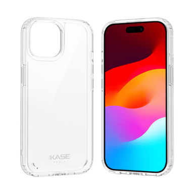 Custodia antiurto ibrida antibatterica invisibile per Apple iPhone 15, trasparente