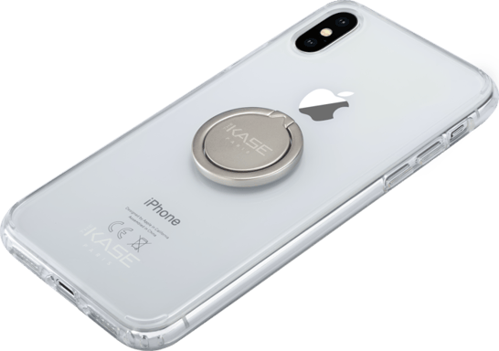 Porta smartphone ad anello magnetico Flip, argento