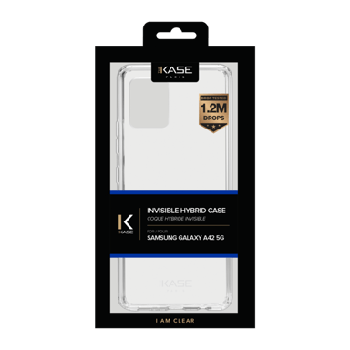 Coque hybride invisible pour Samsung Galaxy A42 5G, Transparente