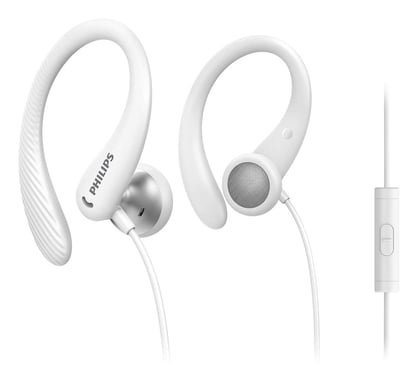 Philips TAA1105WT/00 Auriculares con cable, auriculares deportivos Blanco