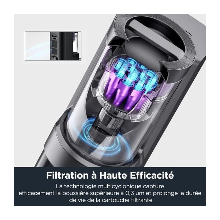 Aspirateur Robot Laveur Eureka E10S – 4000 Pa, 180 min, 200 ml - vue 3