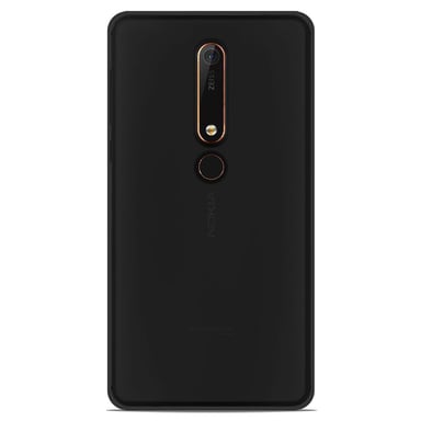 Coque silicone unie compatible Givré Noir Nokia 6 2018
