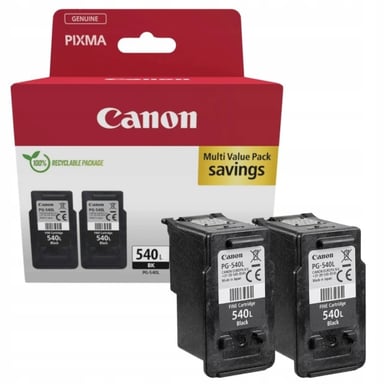 Canon Juego de 2 cartuchos de tinta PG540L - negro
