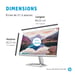 HP M22f 54,6 cm (21.5'') 1920 x 1080 pixels Full HD LCD Noir, Argent