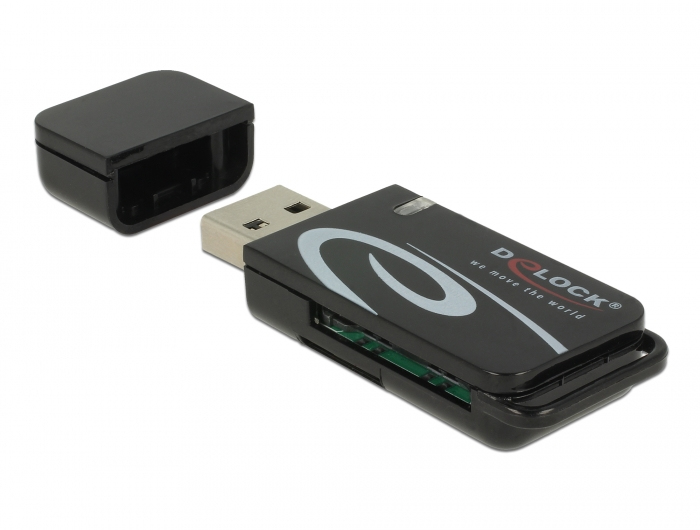 DeLOCK Lecteur de carte Mini USB 2.0 avec prise SD et Micro SD Neuf