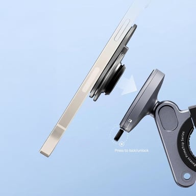 Baseus PrimeTrip support per telefono 2 in 1 per bicicletta / scooter / moto con anello supporto - Magnetico - Universale - Cosmic Black