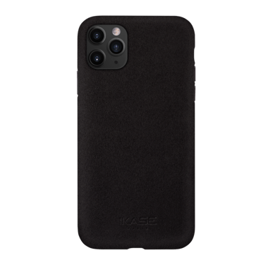 Cover Deluxe in pelle scamosciata Alcantara per Apple iPhone 11 Pro Max, nero notte