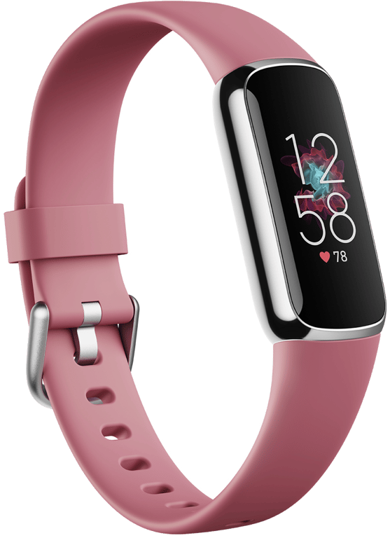 Fitbit Luxe AMOLED Bracelet connecté Rose, Platine