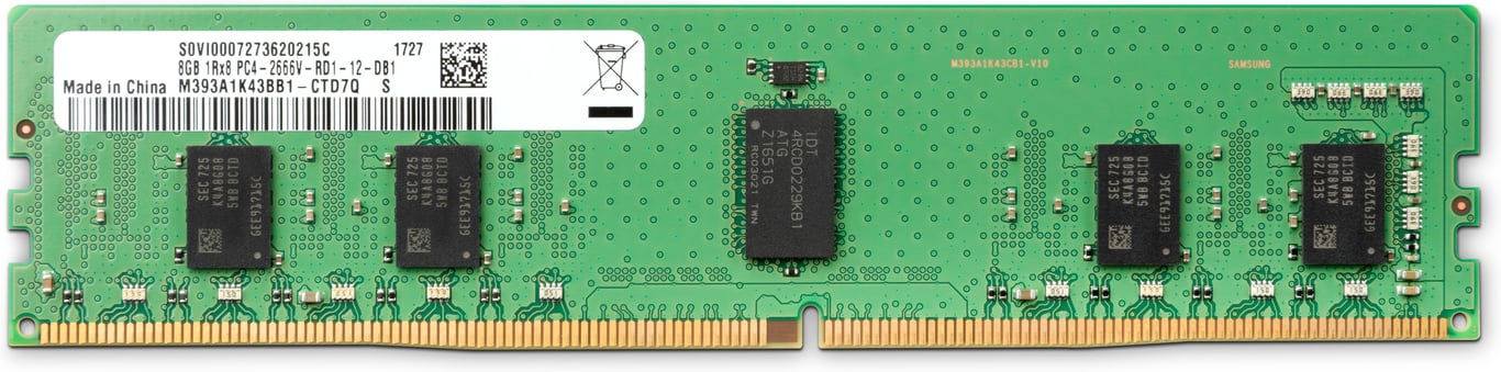 HP 8GB DDR4 2666MHz module de mémoire 8 Go 1 x 8 Go ECC - Neuf