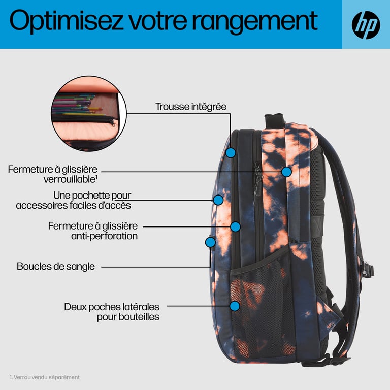HP Sac à dos Campus XL Tie Dye - Neuf