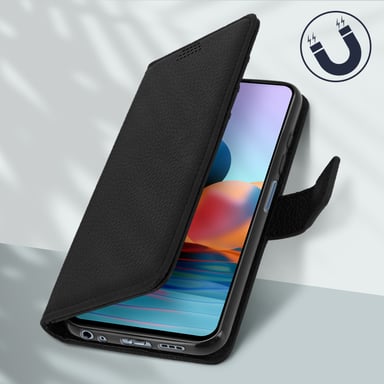 Housse pour Xiaomi Redmi Note 10s et Note 10 Porte-carte Support Vidéo Noir