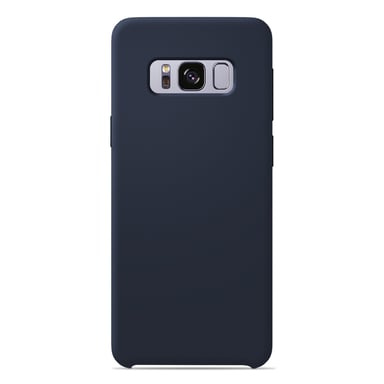 Coque silicone unie Soft Touch Bleu nuit compatible Samsung Galaxy S8