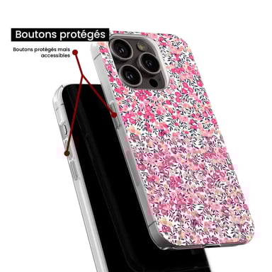Coque en silicone - Compatible pour Apple iPhone 17 Pro Max - design liberty wiltshire rose