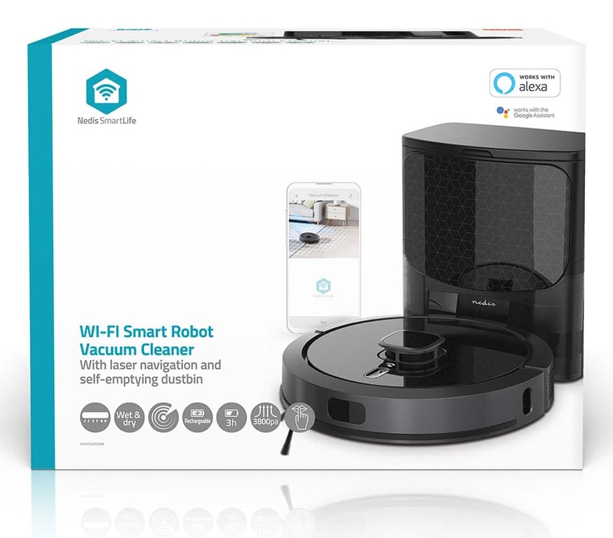 Nedis WIFIVCL002CBK robot aspirateur 3 6 Sans sac - vue 3