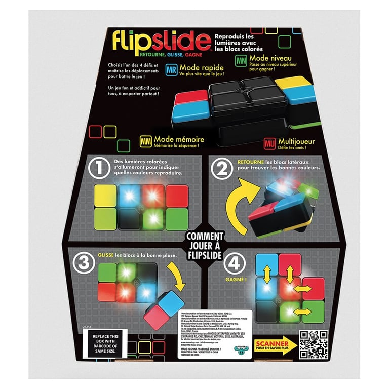 Flipslide MOOSE TOYS Jeu électronique de combinaison de lumière avec piles incluses - vue 3