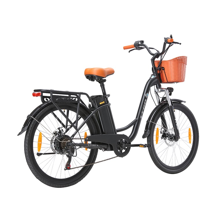 Vélo électrique TTGO YY 26ST 26 pouces City Commuter Ebike avec panier et batterie 36 V 14 5 Ah Neuf - vue 5