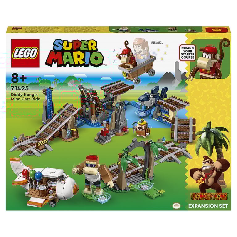 71425 Ensemble d extension course de chariot de mine de diddy kong Super Mario¿ - vue 3