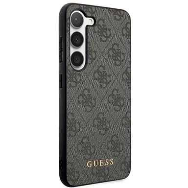 Étui Guess 4G Metal Gold Logo pour Samsung Galaxy S23, gris