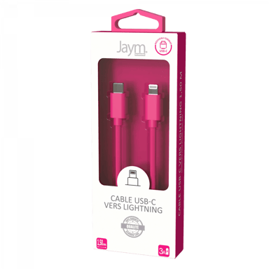 Cavo da USB-C a Lightning 3A - 1,5 metri - Collezione POP - Rosa