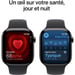 Apple Watch Series 10 (2024) GPS + Cellular, Boitier Titane Ardoise de 46mm avec bracelet Caoutchouc S/M, Noir