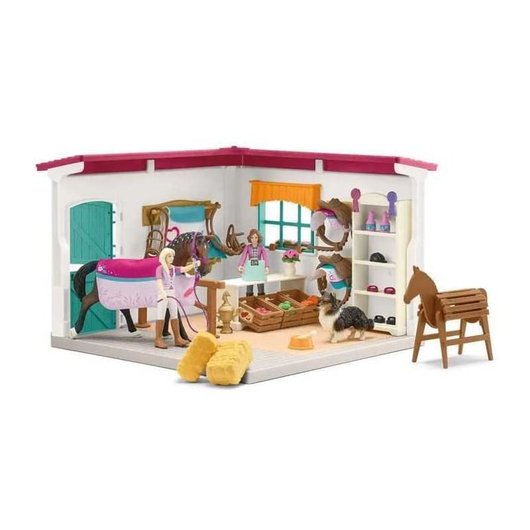 Set de jeu SCHLEICH Boutique d'équitation (Horse Club) 42568 - playset figurines articulées et accessoires, Multicolore - Neuf