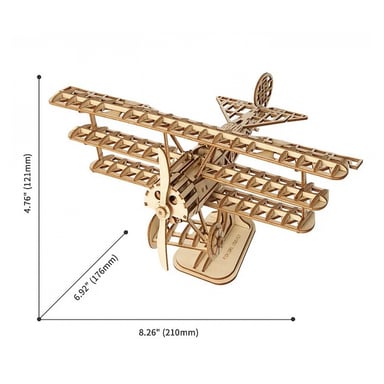 Rolife Modern 3D Wooden Model Aircraft - Kit de modelismo creativo