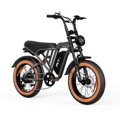 Bicicleta eléctrica todoterreno PVY A20 con batería extraíble de 48 V y 20 Ah - negra