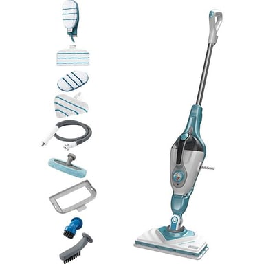 Black & Decker BHSM166DSM nettoyeur vapeur Steam mop 0,5 L 1600 W Couleur aqua, Blanc