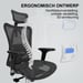 Chaise ergonomique SIHOO M57 - Accoudoirs 3D, support lombaire réglable, Mesh haute qualité - 150 kg max - Noir
