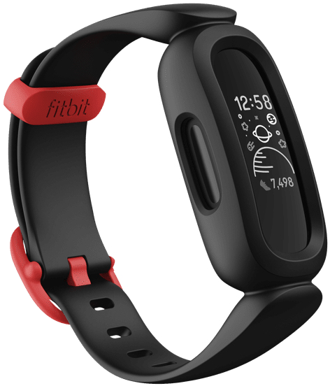 Bracelet connecté Fitbit Ace 3 - Noir et rouge