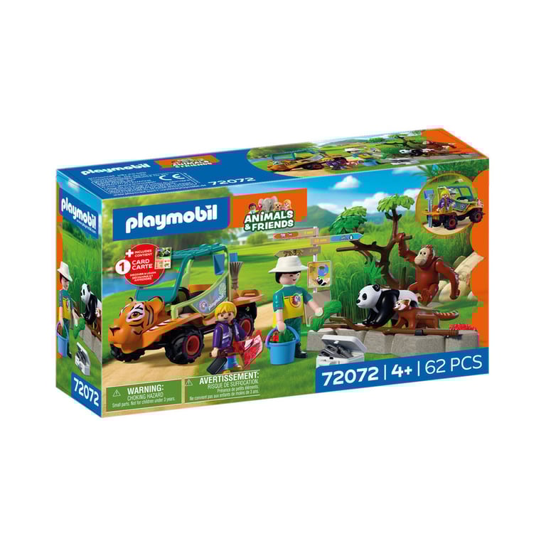 Playmobil Animaux et amis 72072 Zoo : véhicule pour soigneurs animaliers - vue 9