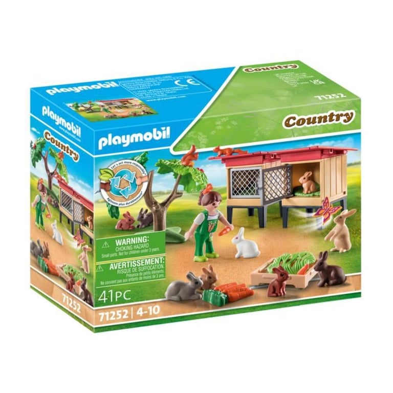 PLAYMOBIL - 71252 - Country La Ferme - Enfant avec enclos et lapins - Neuf