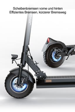 Patinete Eléctrico JOYOR Y8-S Con Certificado ABE - Motor 500W Batería 48V26AH Autonomía 85KM Freno de Disco - Negro