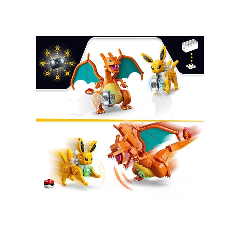 LEGO Pokémon 72167 Set de construction Pokémon SMART Play™ Dracaufeu et Voltali Combat Ultime Set Tout en un Dès - vue 6