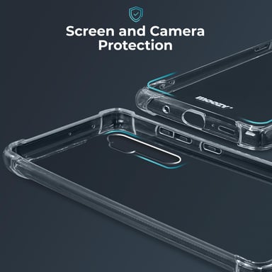 Moozy Coque en silicone anti-choc pour Xiaomi Mi Note 10 Lite - Coque de téléphone transparente et transparente en TPU souple