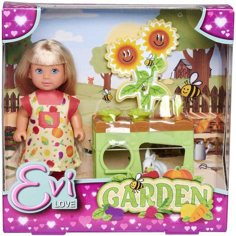 Smoby Poupée Evi Love Jardin 12 cm potager, lapin et accessoires multicolore