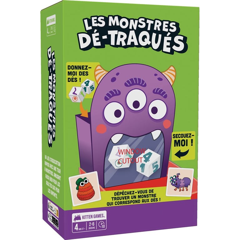 Jeu d'observation Asmodee Les Monstres Dé-Traqués Rapide 2-6 joueurs Multicolore - Neuf