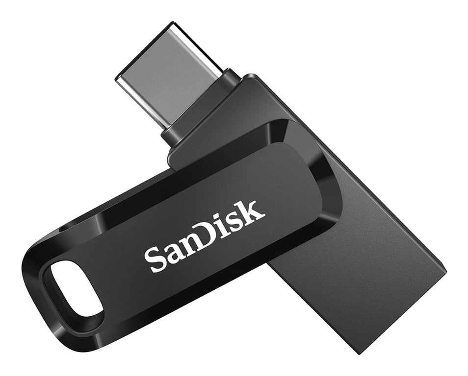 SanDisk Ultra Dual Drive lecteur USB flash 128 Go USB Type-A / USB Type-C 3.2 Gen 1 (3.1 Gen 1) Noir, Argent - Neuf