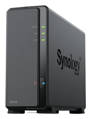 Synology DiskStation DS124 Desktop NAS Storage Server Realtek RTD1619B 1GB DDR4 DiskStation Manager Nero
