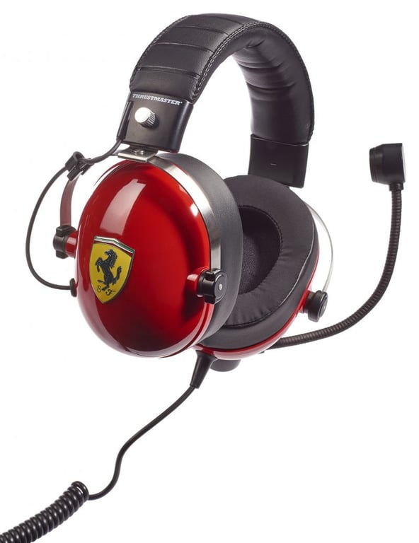 Thrustmaster New! T.Racing Scuderia Ferrari Edition Auriculares Alámbrico Diadema Juego Negro, Rojo