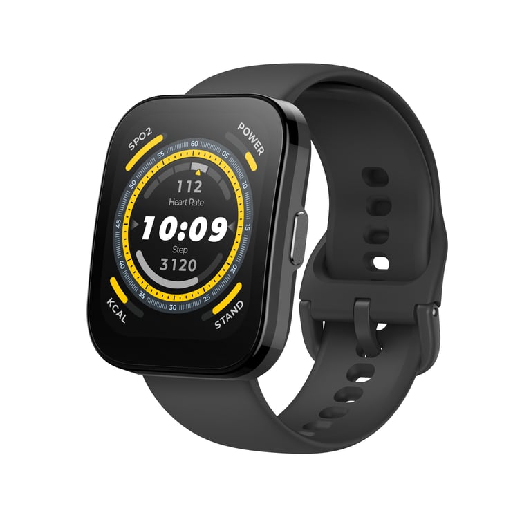 Amazfit Bip 5 4,85 cm (1.91 ) LCD 38 mm Numérique 320 x 380 pixels Écran tactile Noir GPS (satellite) - Neuf