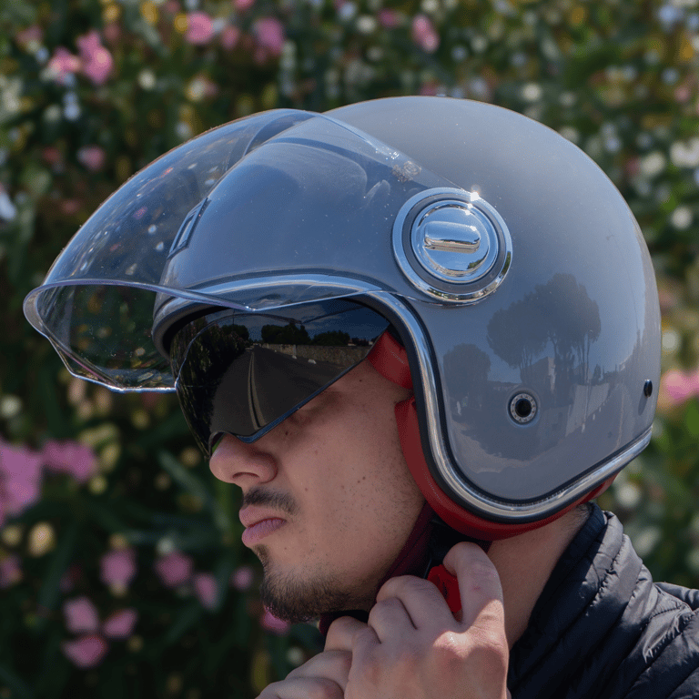 Casque Jet Heritage NOX Gris, taille XL - Neuf