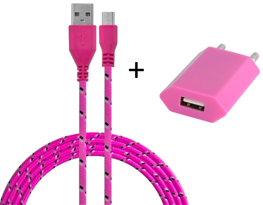 Pack Chargeur pour Manette Playstation 4 PS4 Smartphone Micro USB (Cable Tresse 3m Chargeur + Prise